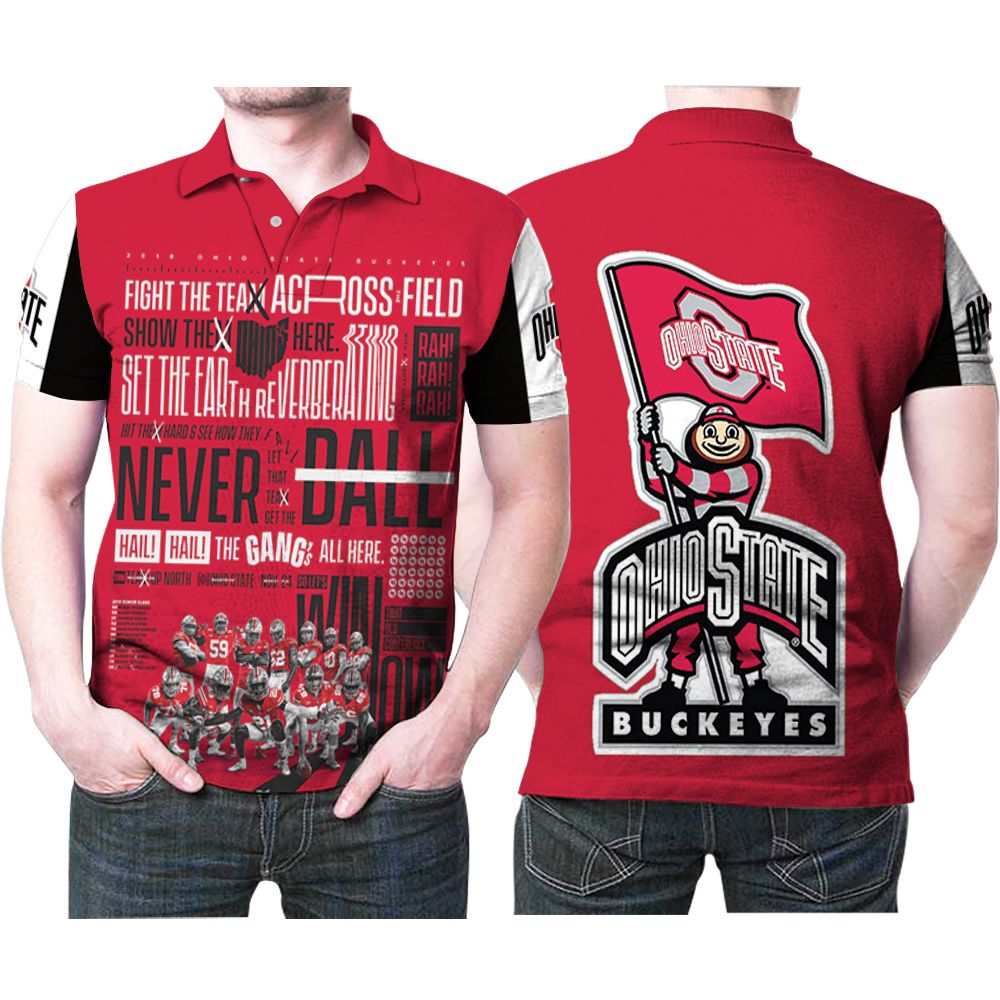 Ohio State Buckeyes Fight The Team Across The Field Football University Polo Shirt