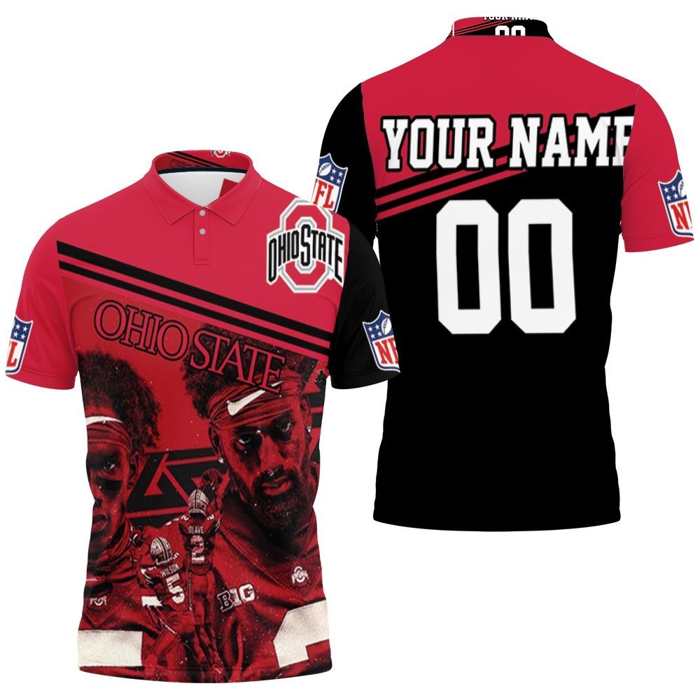 Ohio State Buckeyes Garret Wilson No. 5 Ncaa Champions Personalized 3D All Over Print Polo Shirt