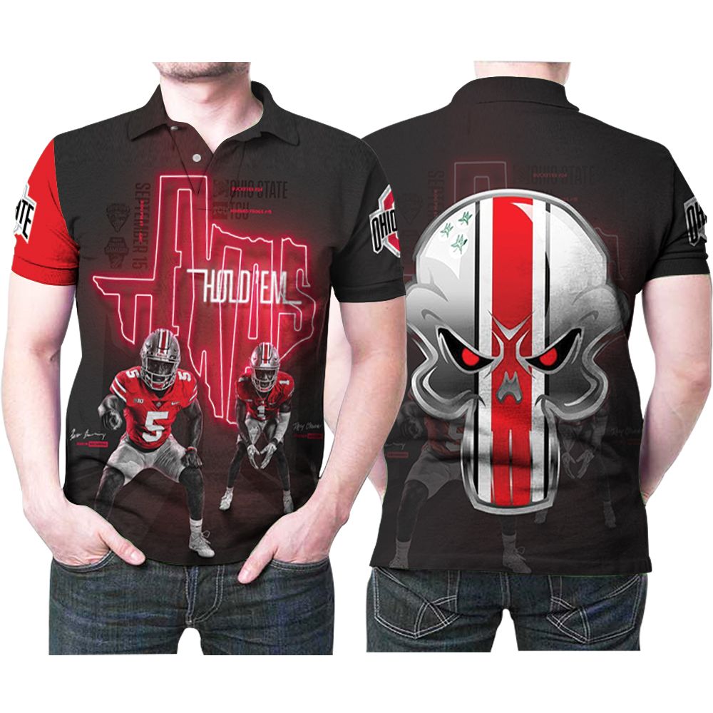 Ohio State Buckeyes Hold Em Legends Conference Football Team 3D All Over Print Polo Shirt