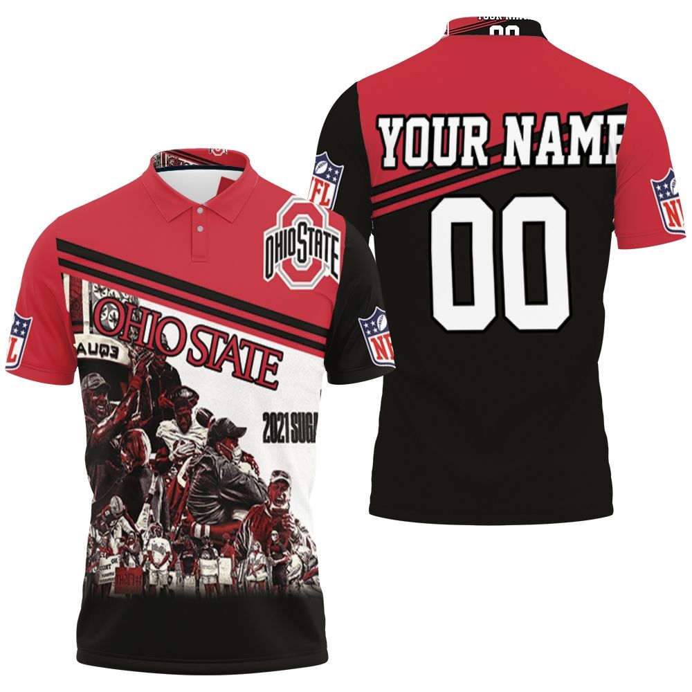 Ohio State University Football Ohio State Buckeyes 2021 Sugar Bowl Trailer Ncaa Champions Personalized 3D All Over Print Polo Shirt