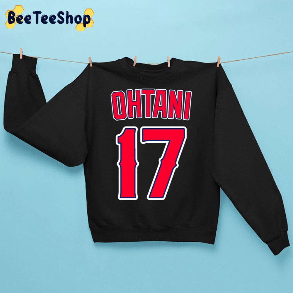 Ohtani 17 For Red Base Los Angeles Angels Baseball Trending Unisex Sweatshirt