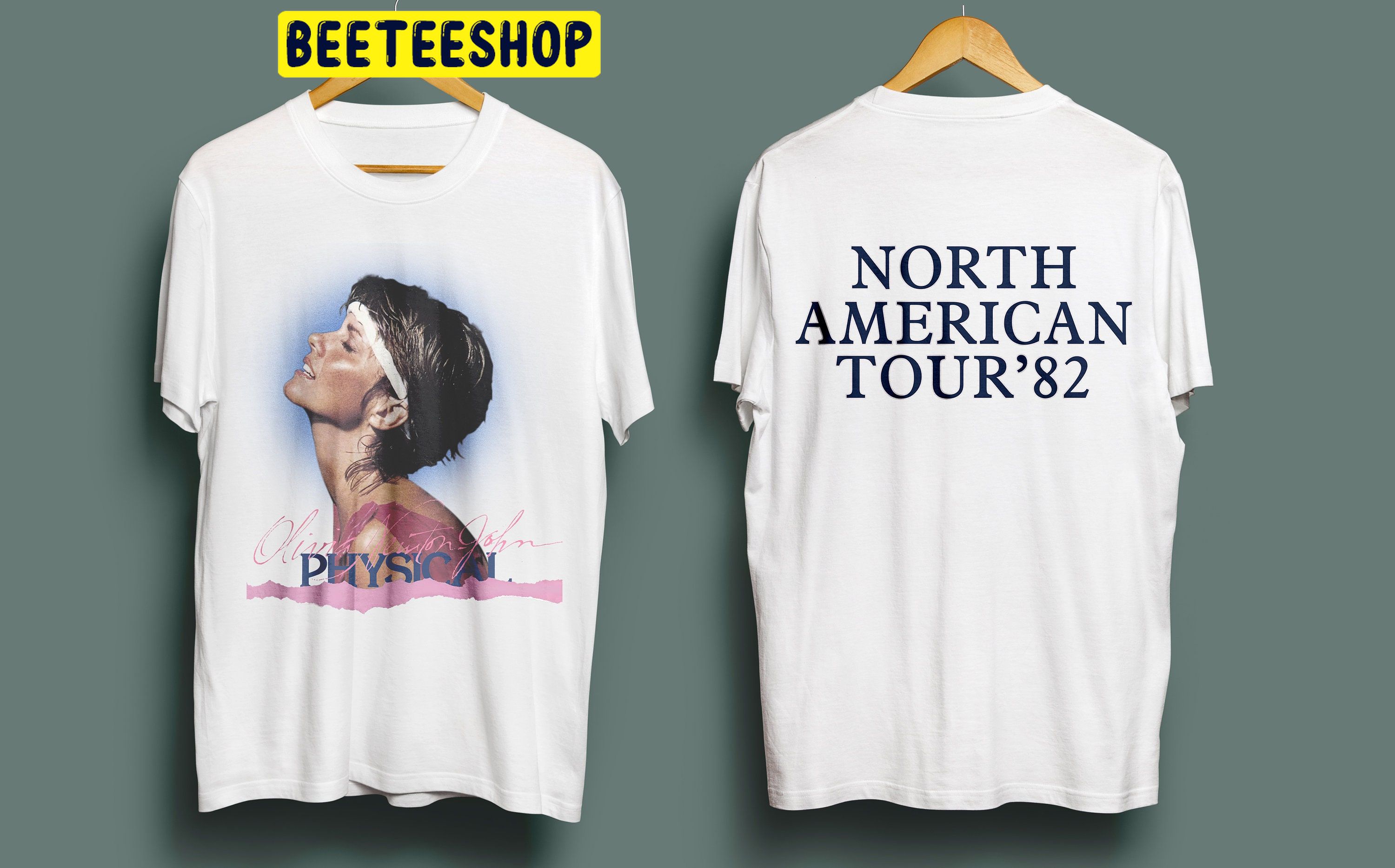 Olivia Newtonnorth American Tour’82 Double Side Unisex Shirt