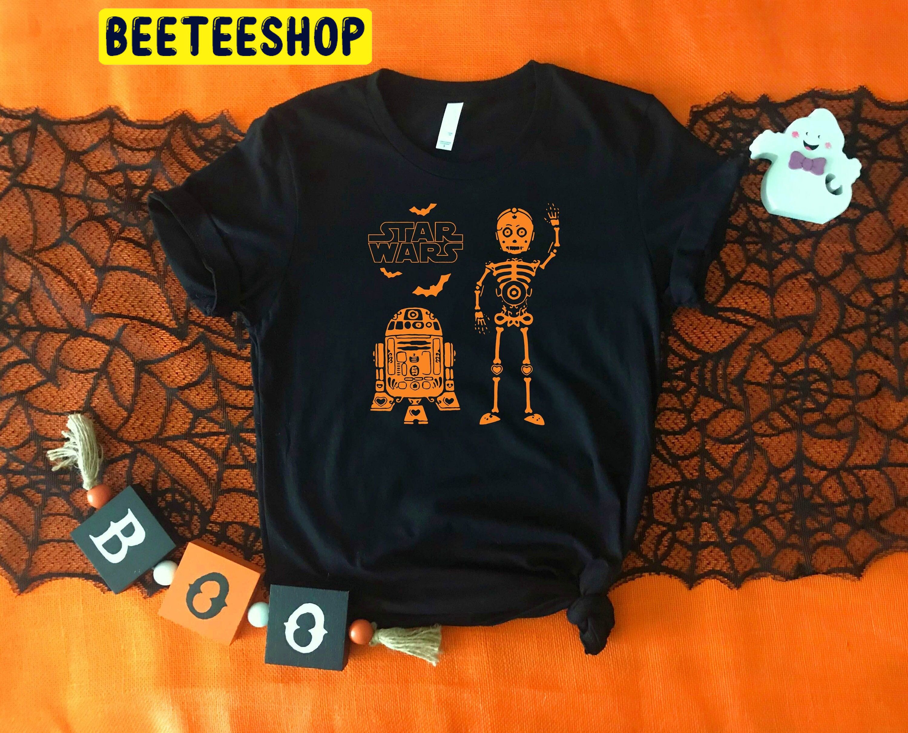 Orange Star Wars Characters And Bat Halloween Unisex T-Shirt