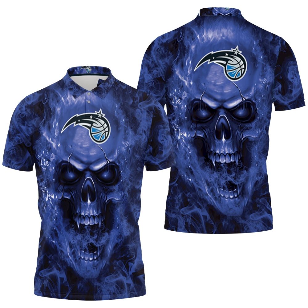 Orlando Magic Nba Fans Skull 3D All Over Print Polo Shirt