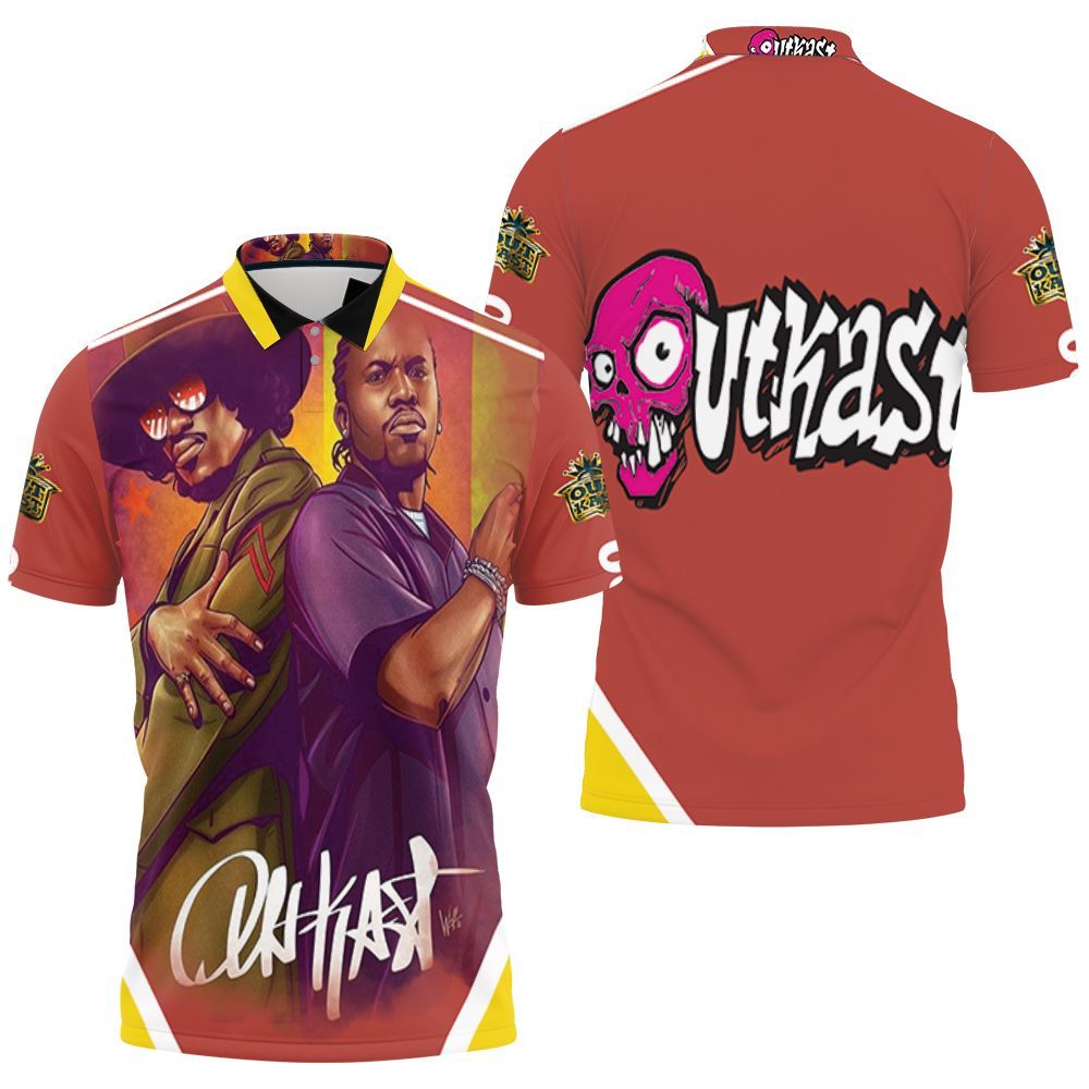 Outkast Portrait Vintage 3D All Over Print Polo Shirt