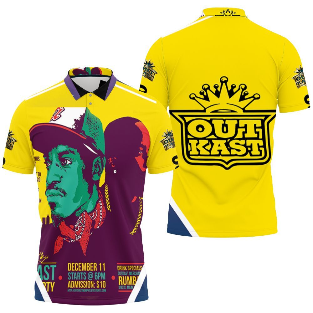 Outkast Watch Party Graffiti Style 3D All Over Print Polo Shirt