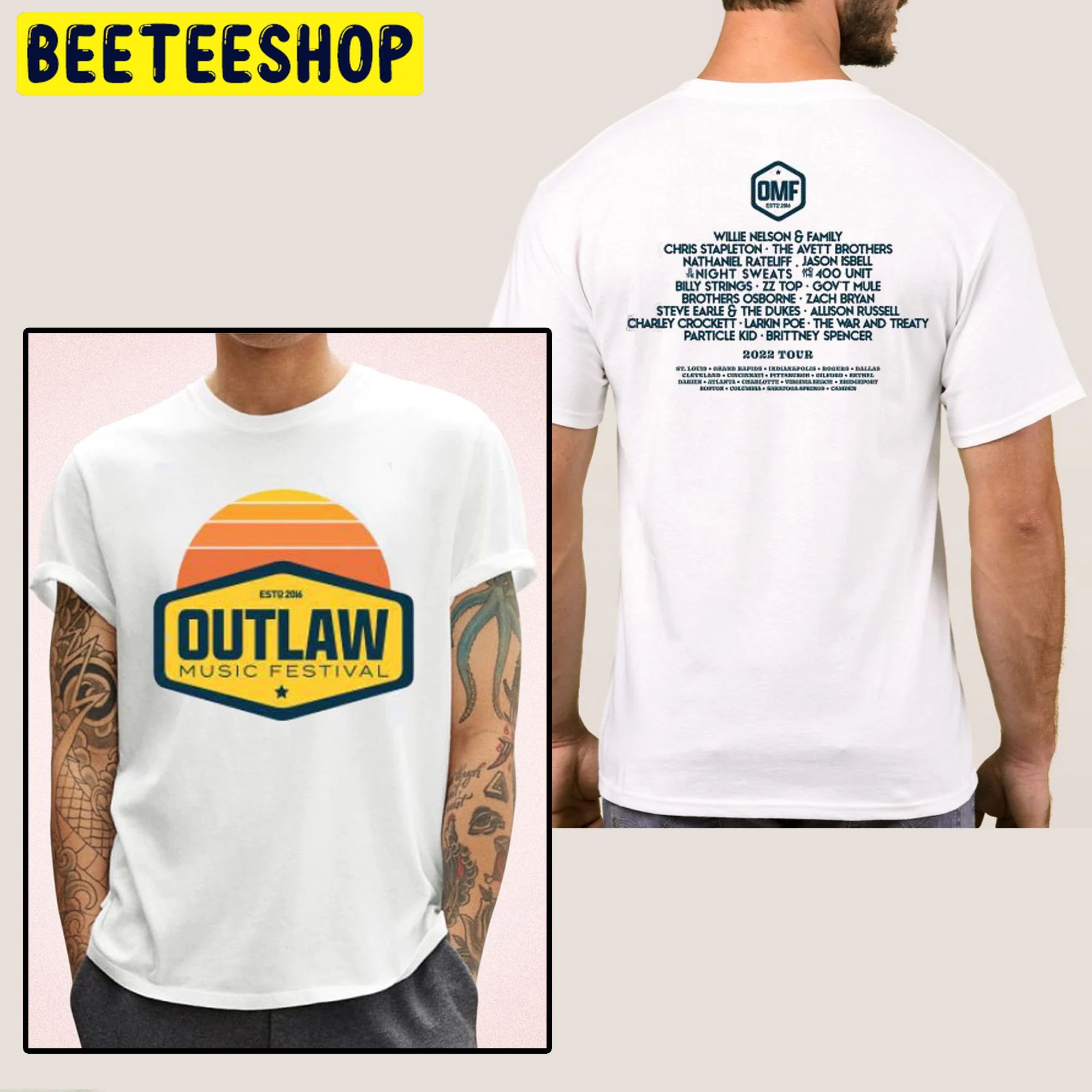 Outlaw Music Festival Tour 2022 Double Side Unisex Shirt