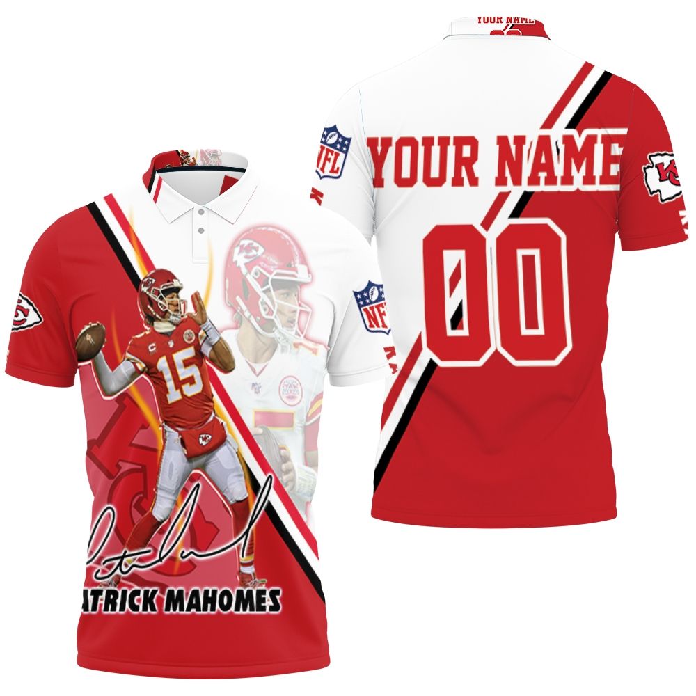 Patrick Mahomes Kansas City Chiefs Personalized 3D All Over Print Polo Shirt