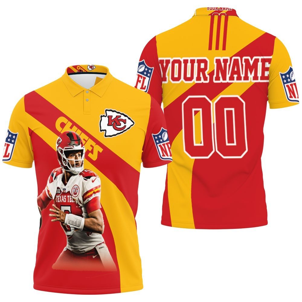 Patrick Manohomes 15 Kansas City Chiefs Afc West Division Champions Super Bowl 2021 Personalized 3D All Over Print Polo Shirt