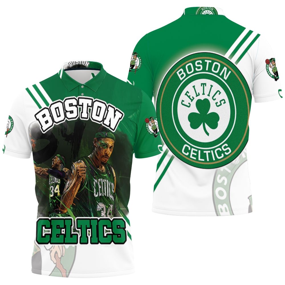 Paul Pierce 34 Boston Celtics 3D All Over Print Polo Shirt