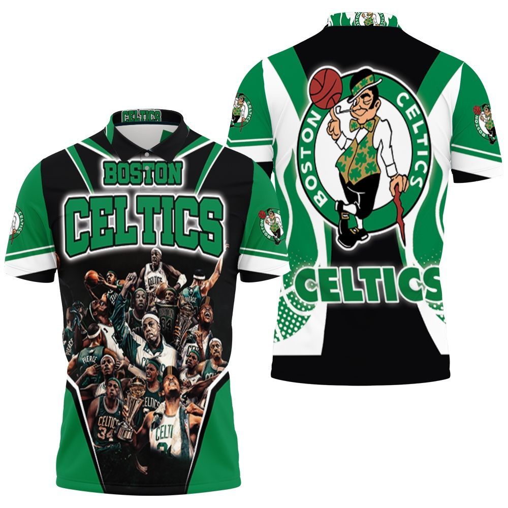 Paul Pierce 34 Boston Celtics Champions 3D All Over Print Polo Shirt