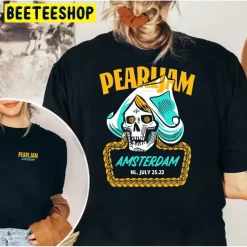Pearl Jam Amsterdam 2022 Tour European Concert Double Side Unisex T-Shirt