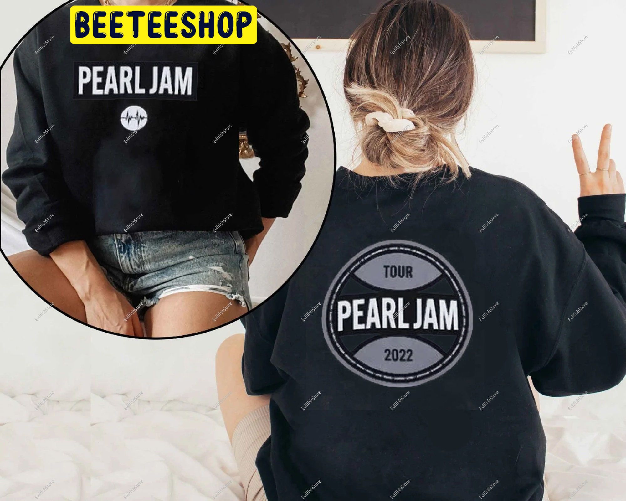 Pearl Jam Tour 2022 Classic Design Double Side Unisex Sweatshirt