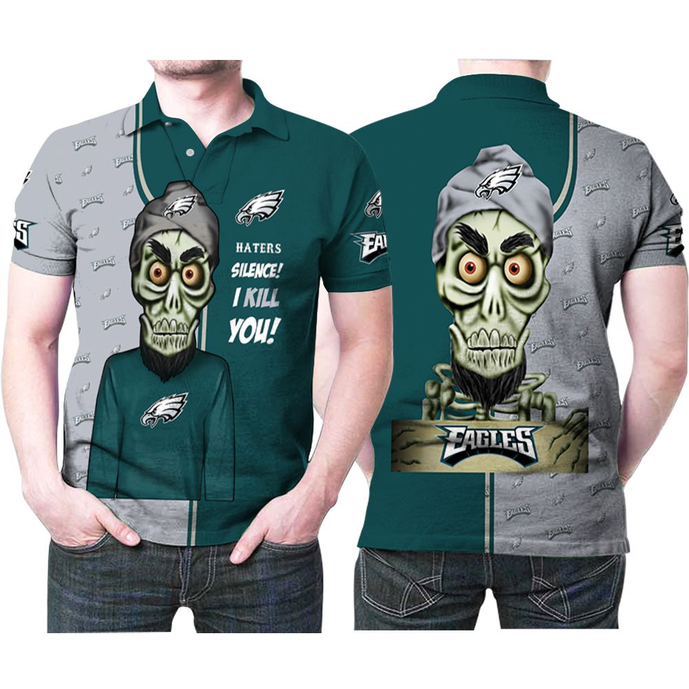 Philadelphia Eagles Haters Silence The Dead Puppet 3D All Over Print Polo Shirt