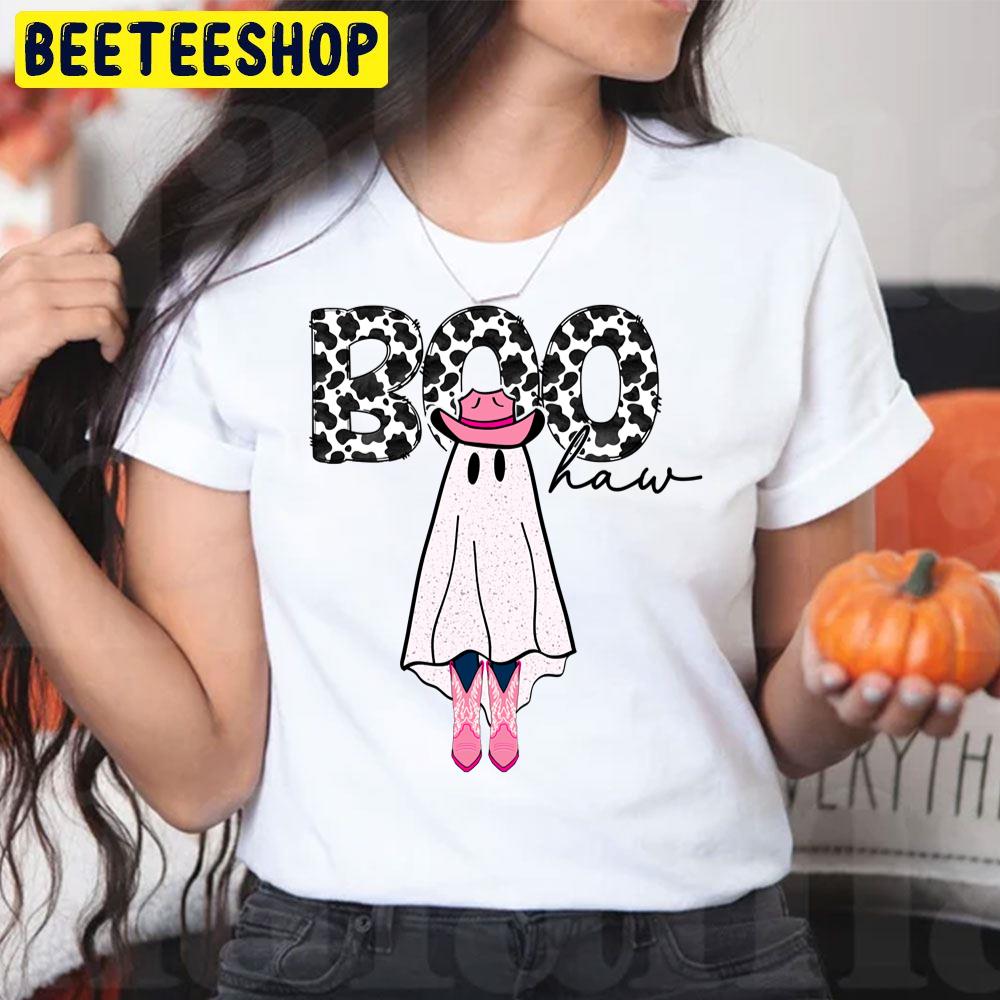 Pink Cow Boy Boo Haw Halloween Trending Unisex T-Shirt