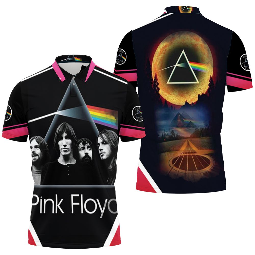 Pink Floyd Logo Member Pop 3D All Over Print Polo Shirt