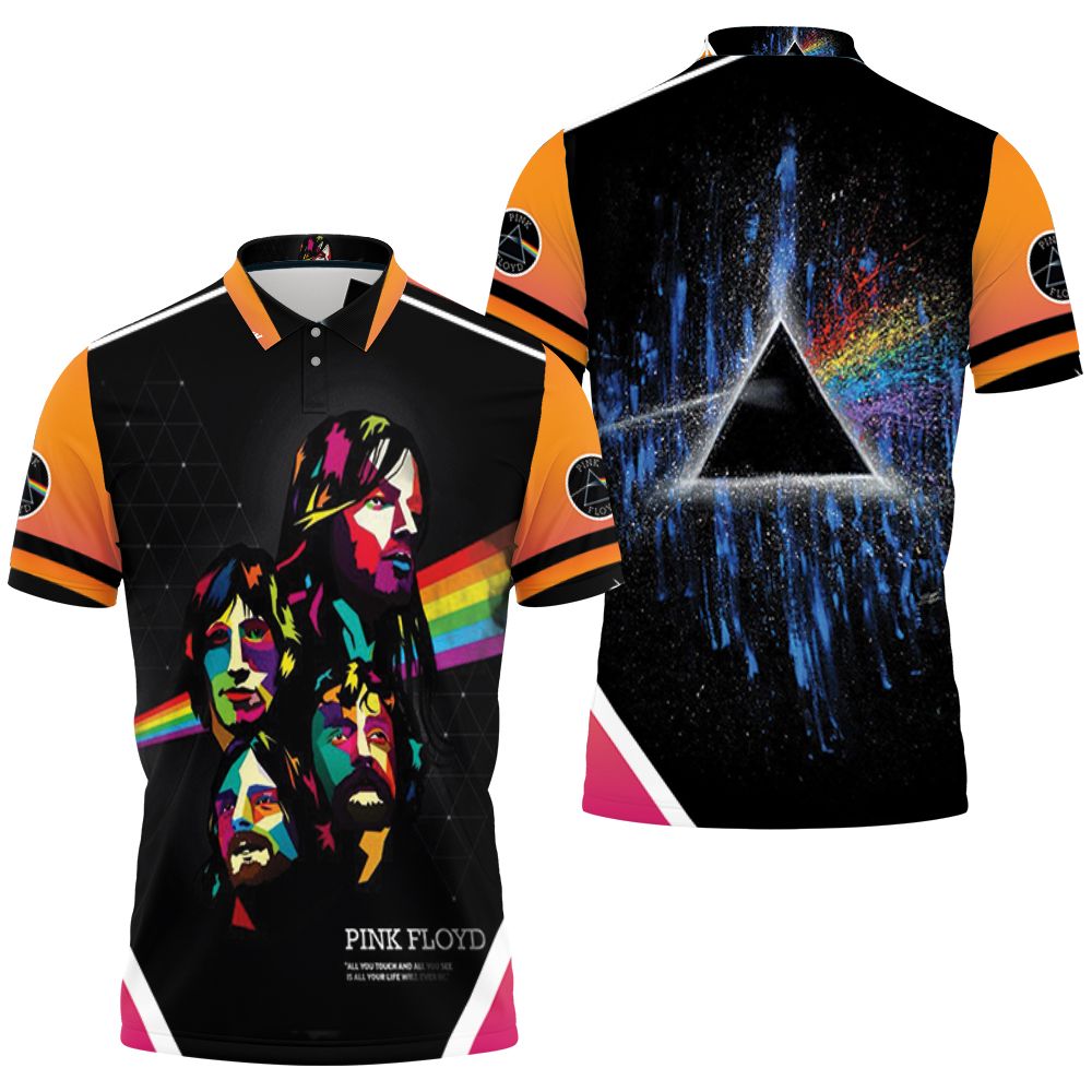 Pink Floyd Rainbow Popart 3D All Over Print Polo Shirt - Beeteeshop