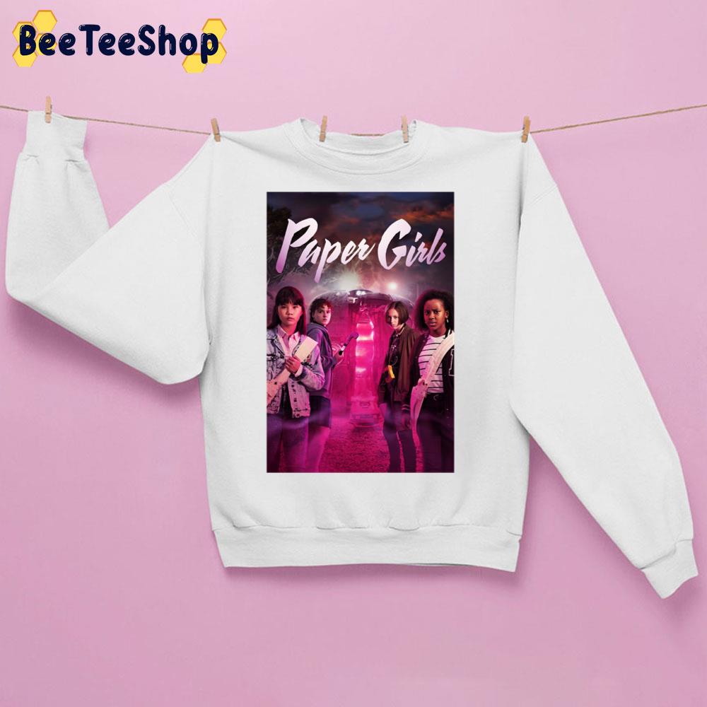 Pink Vintage Paper Girls Unisex Sweatshirt