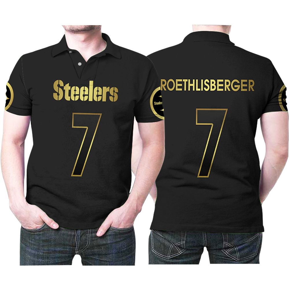 Pittsburgh Steelers Ben Roethlisberger 7 Nfl American Football Polo Shirt