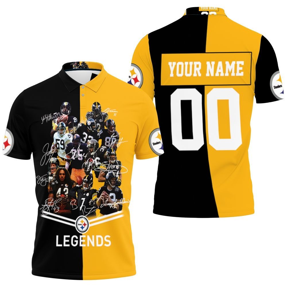 Pittsburgh Steelers Great Players Signature Legends 2020 Nfl Personalized 3D All Over Print Polo Shirt