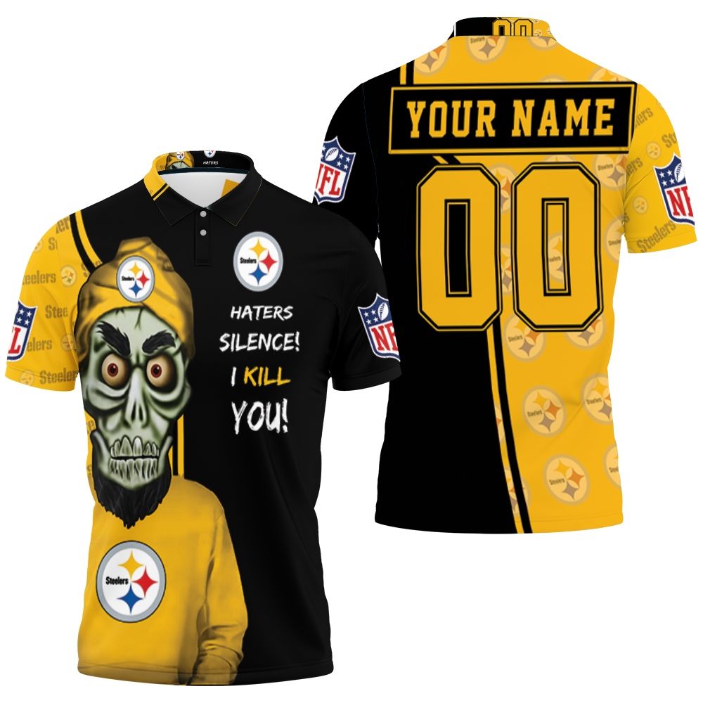 Pittsburgh Steelers Haters Silence Personalized 3D All Over Print Polo Shirt