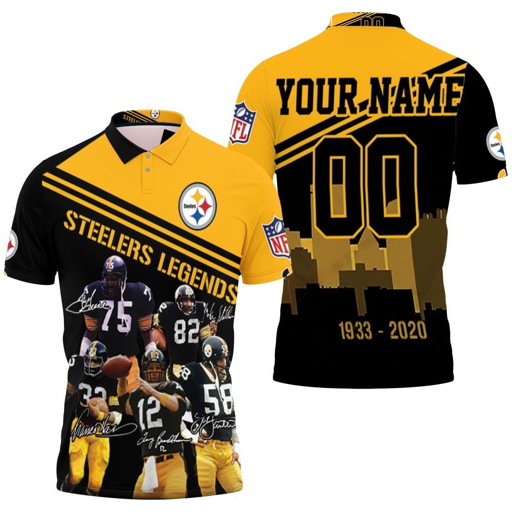 Pittsburgh Steelers Legends Signature 87th Anniversary For Fans Personalized 3D All Over Print Polo Shirt