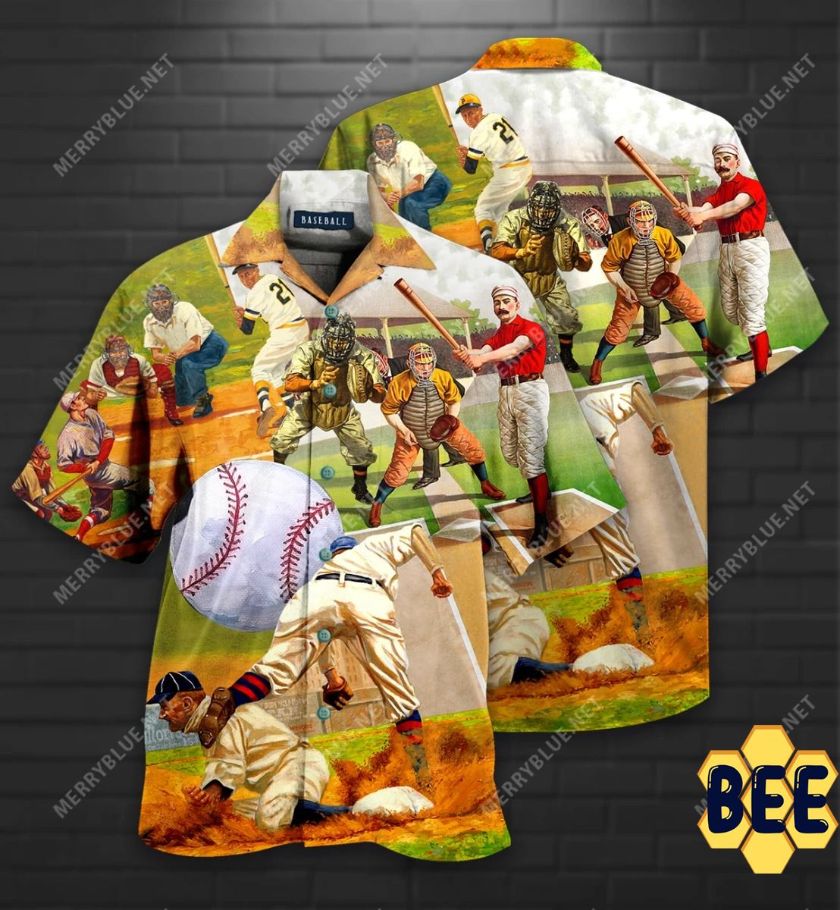 Playing Baseball Trending Hawaiian Shirt