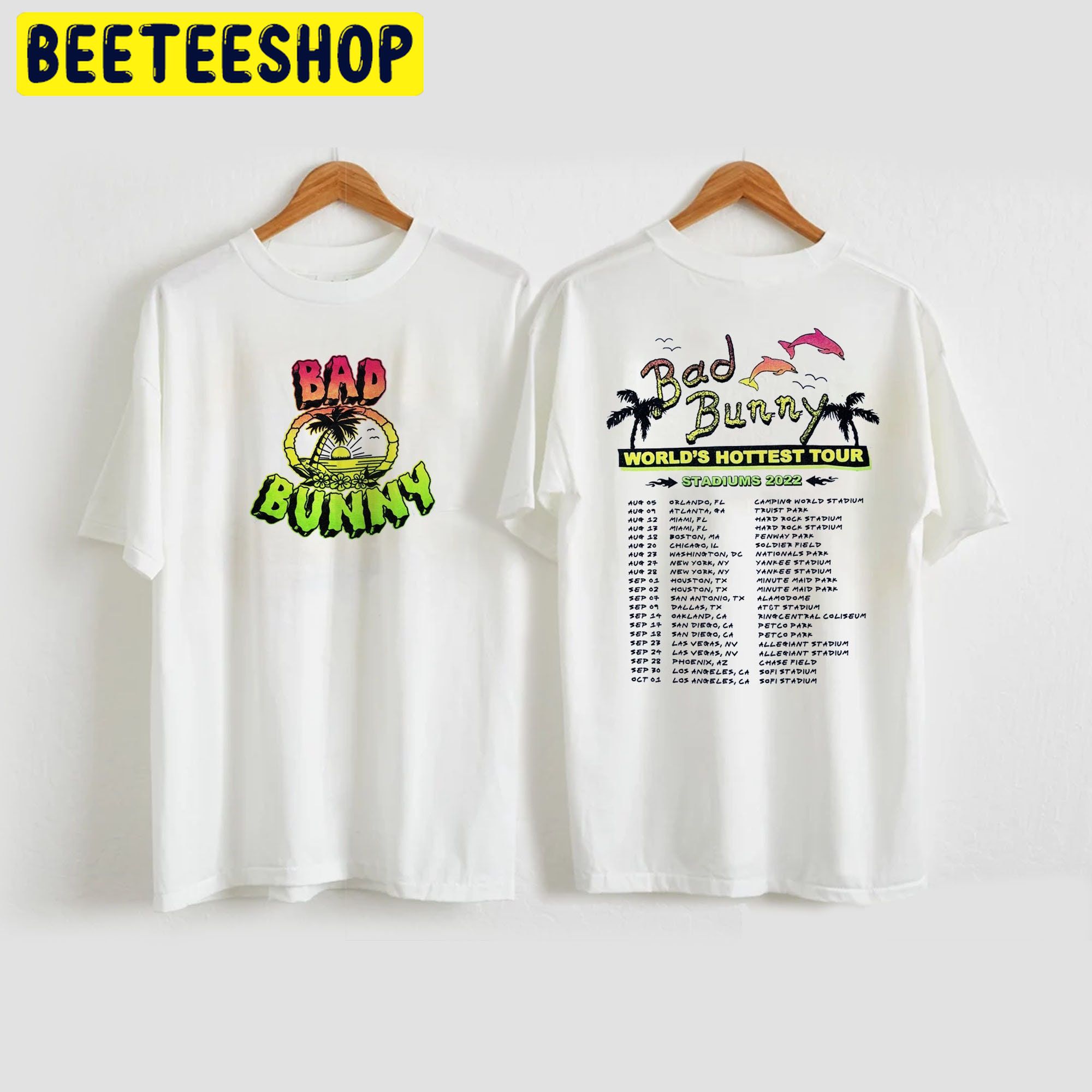 Pop Art Un Verano Sin Ti New Bad Bunny 2022 Tour Double Side Unisex Shirt