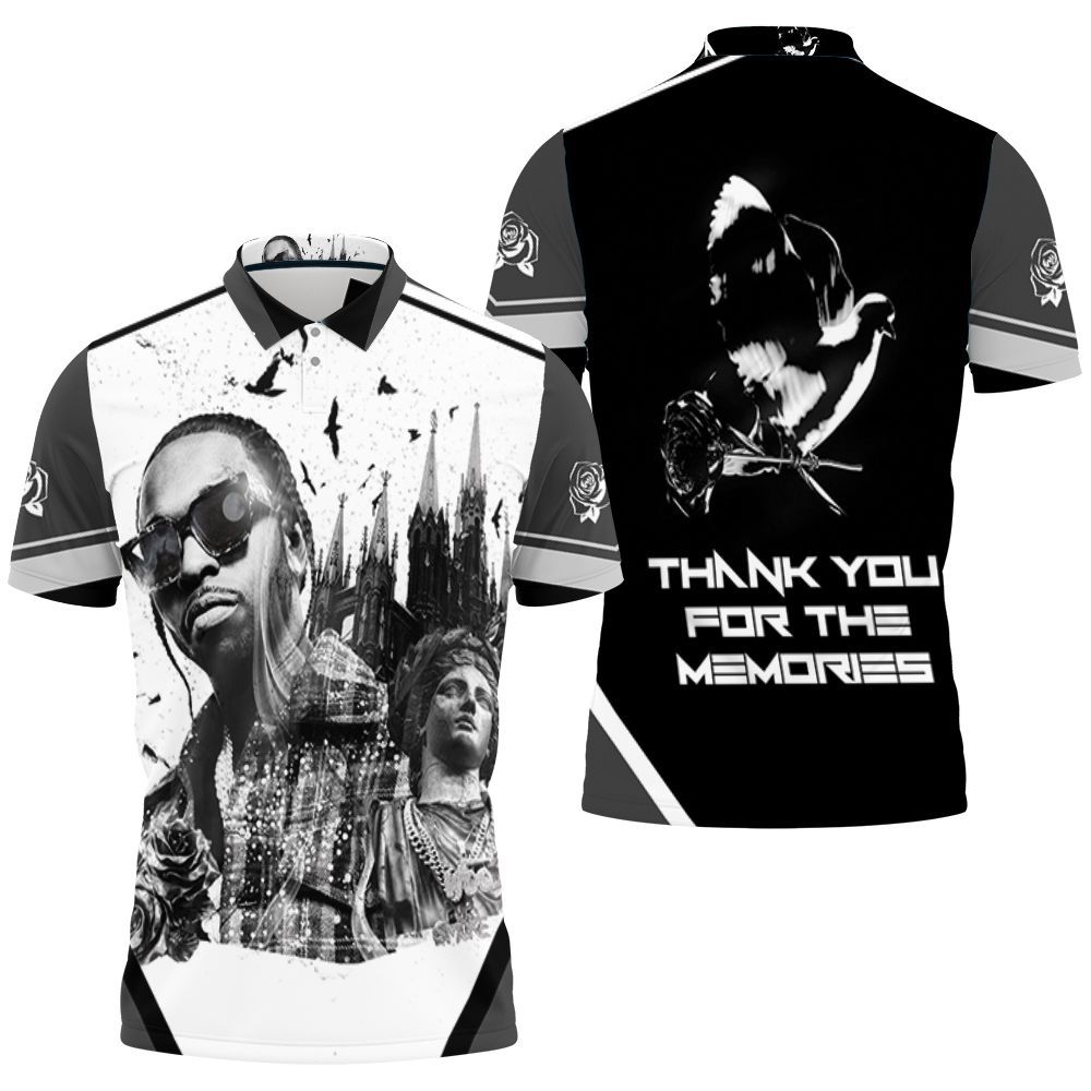 Pop Smoke 2020 Rose Church White Black Rap Hip Hop 3D All Over Print Polo Shirt