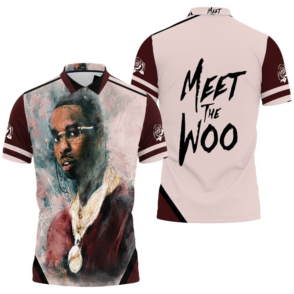 Pop Smoke Oil Paint Rap Hiphop Style 3D All Over Print Polo Shirt