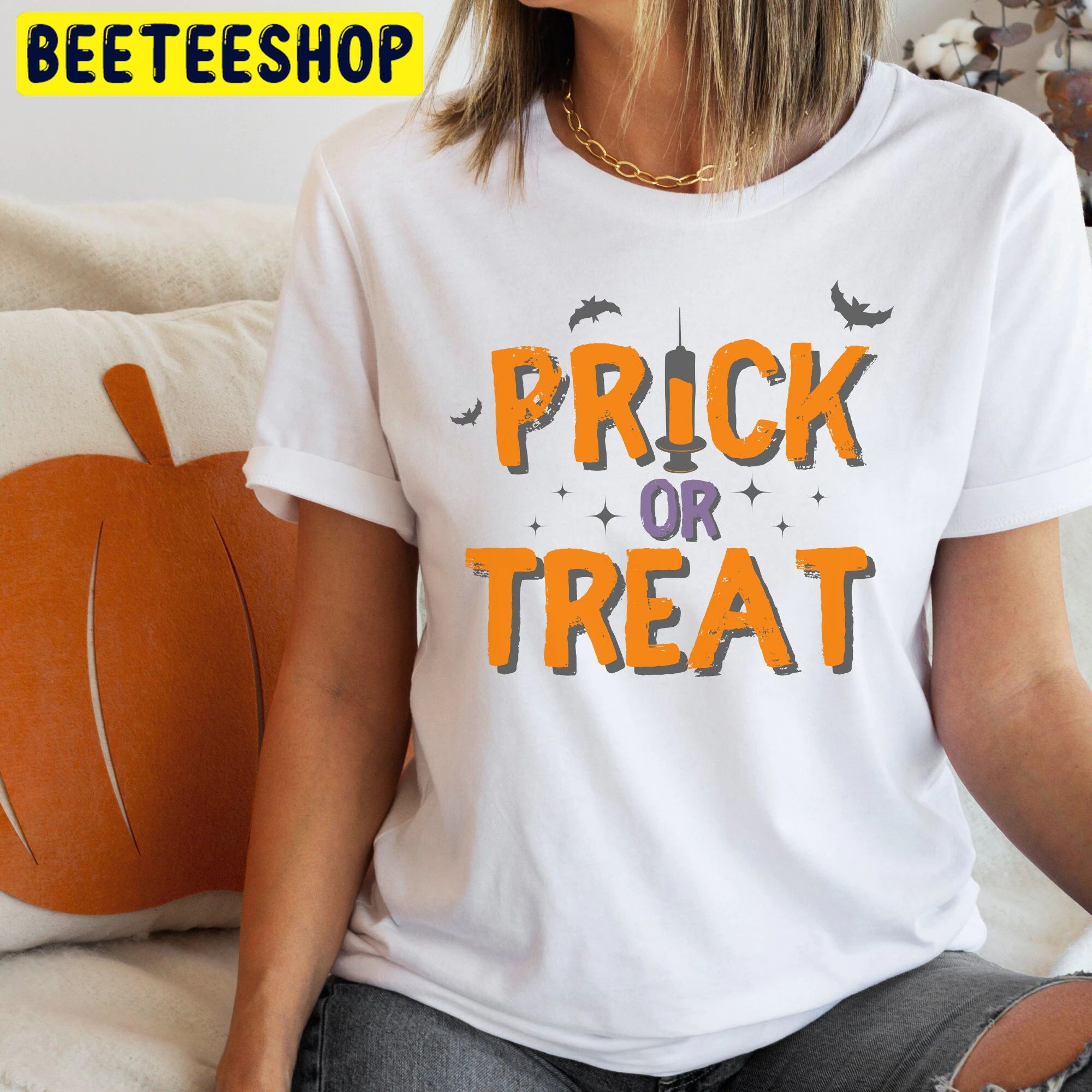 Prick Of Treat Halloween Nurse Trending Unisex Shirt