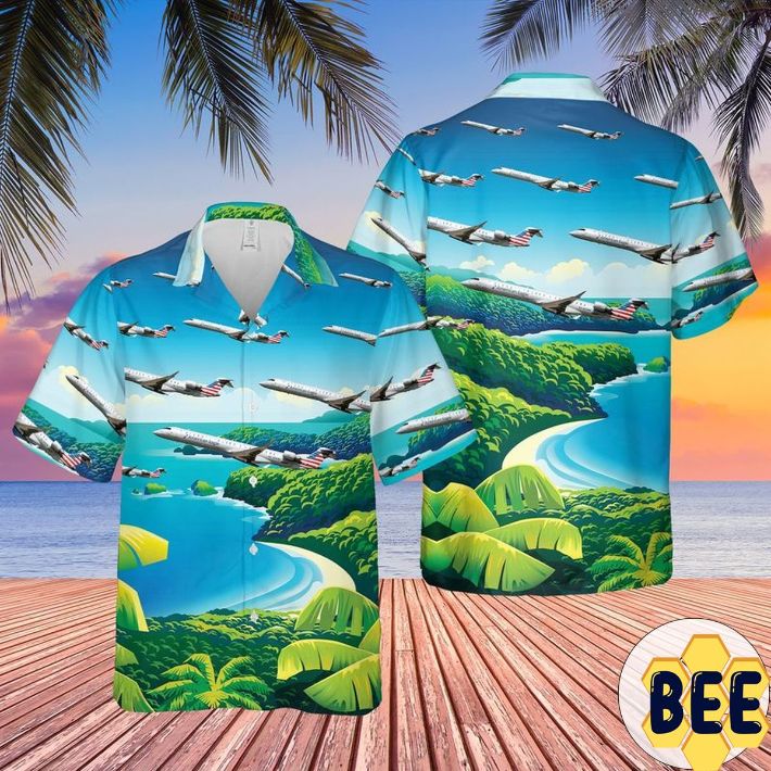 Psa Airlines Bombardier Crj-900lr Trending Hawaiian Shirt