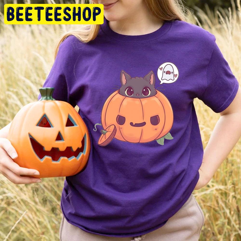 Pumpkin Kitty Halloween Trending Unisex T-Shirt