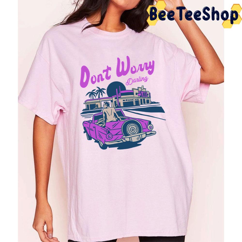 Purple Vintage Retro Don’t Worry Darling Unisex T-Shirt