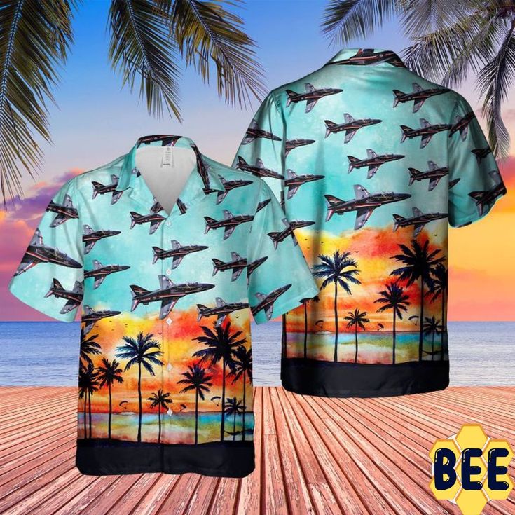 Raf British Aerospace Hawk T1 Trending Hawaiian Shirt - Beeteeshop