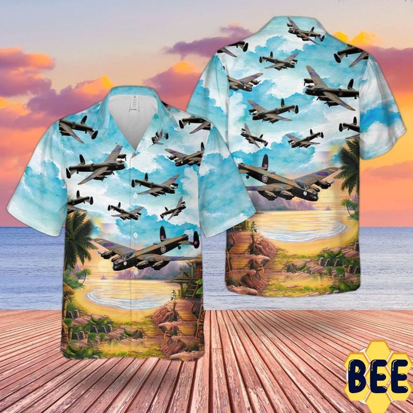 Raf Historical Lancaster Bomber Trending Hawaiian Shirt