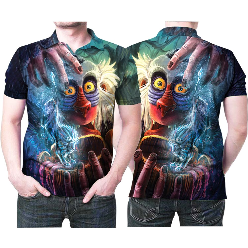 Rafiki Wizard Create Simba Lion King 3D All Over Print Polo Shirt