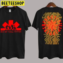Red And Yellow Art Red Hot Chili Peppers World Tour 2022 Double Side Unisex T-Shirt