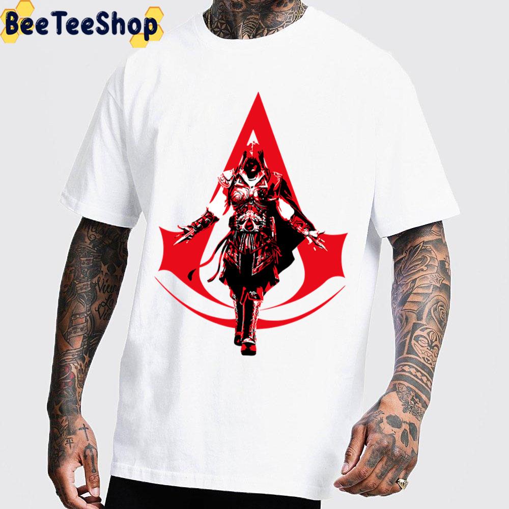 Red Art Assassin’s Creed Gaming Logo Game Unisex T-Shirt