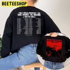 Red Art Rage Against The Machine Run The Jewels Tour 2022 And Date Double Side Unisex Sweatshirt