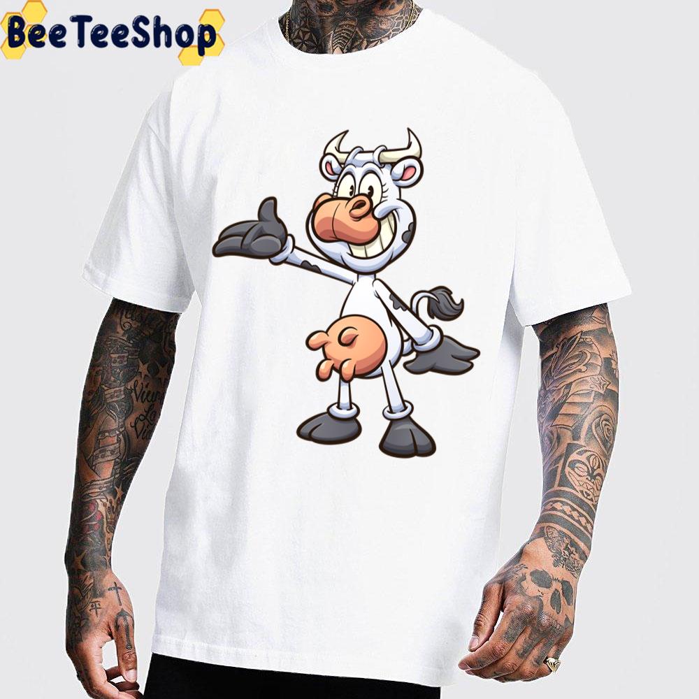 Retro Cow Posing Trending Unisex T-Shirt