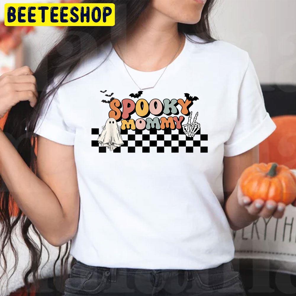 Retro Groovy Spooky Mommy Cute Ghost Halloween Trending Unisex T-Shirt