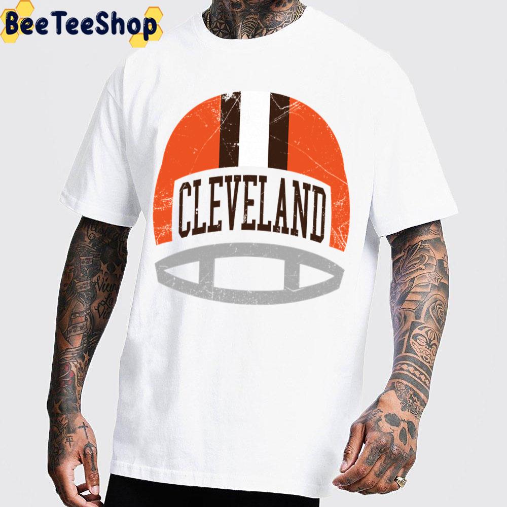 Retro Helmet Cleveland Browns Football Trending Unisex T-Shirt