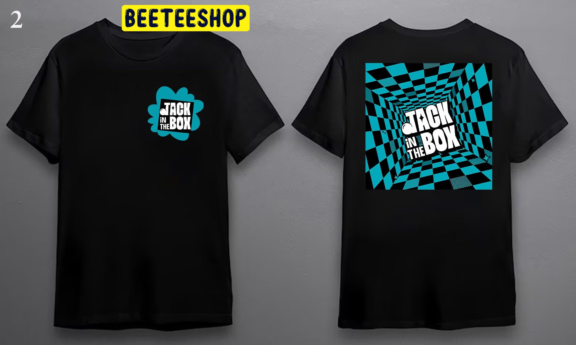 Retro Jack In The Box Double Sided Unsiex T-Shirt