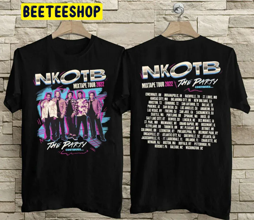 Retro New Kids On The Block Pop Boy Band The Mixtape Tour 2022 Double Side Unisex T-Shirt