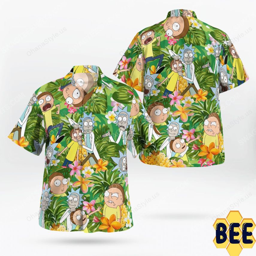 Rick And Morty Tropical Trending Hawaiian Shirt