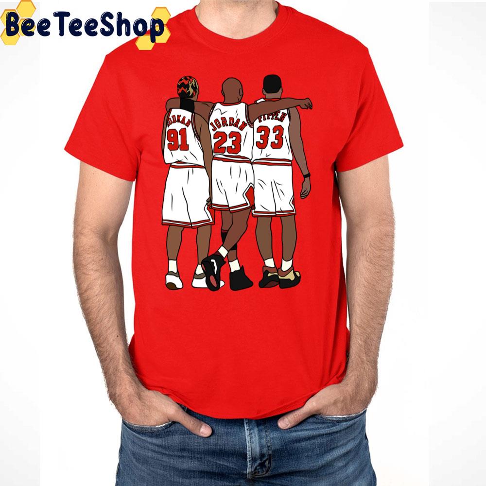 Rodman, Michael Jordan And Scottie Trending Unisex T-Shirt