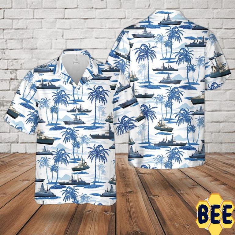 Royal Navy Daring Class Type 45 Destroyer Trending Hawaiian Shirt