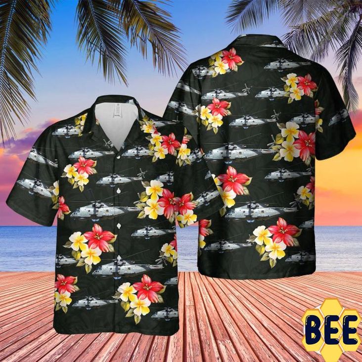 Royal Navy Merlin Hm Mk2 Trending Hawaiian Shirt