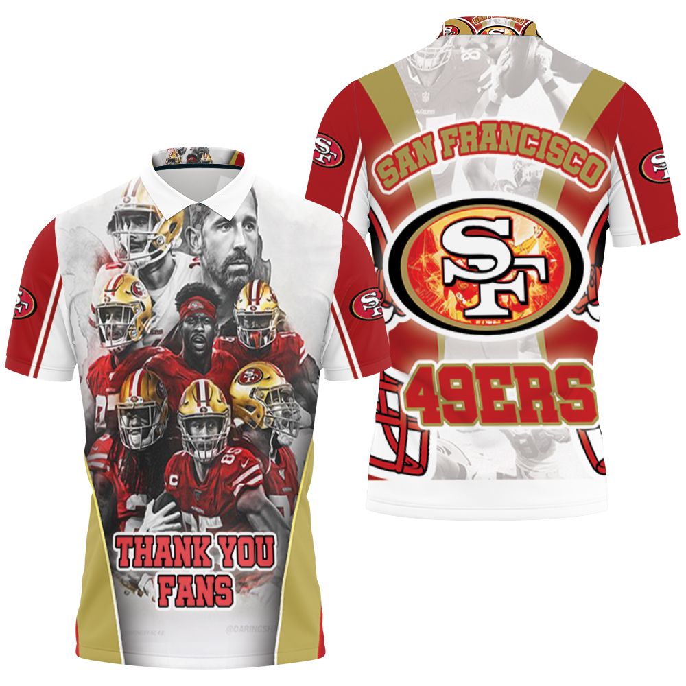 San Francisco 49ers Thank You Fans Nfc West Division Super Bowl 2021 3D All Over Print Polo Shirt